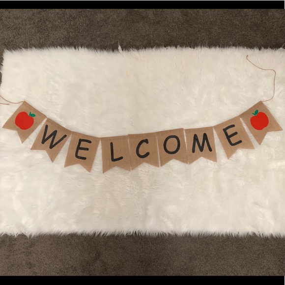 Back to School Welcome Burlap Banner - Picture 3 of 5
